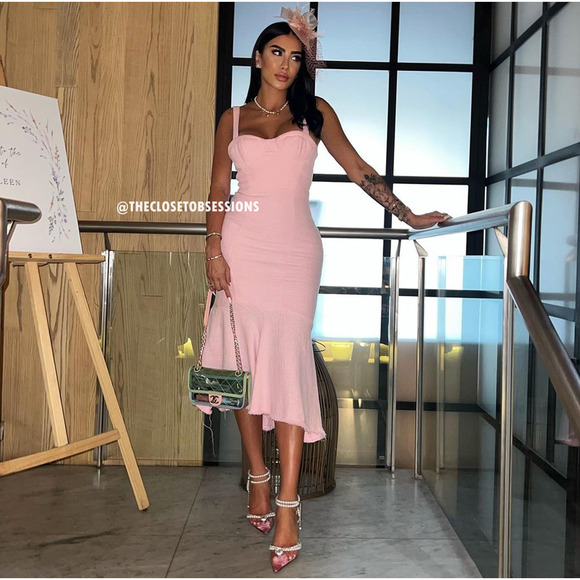 RARE!!! ZARA BLOGGER FAVE!!! Frayed Hem Midi Dress NWT - Picture 11 of 16